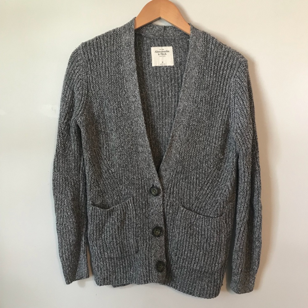 Abercrombie & Fitch grey oversized sweater, size m